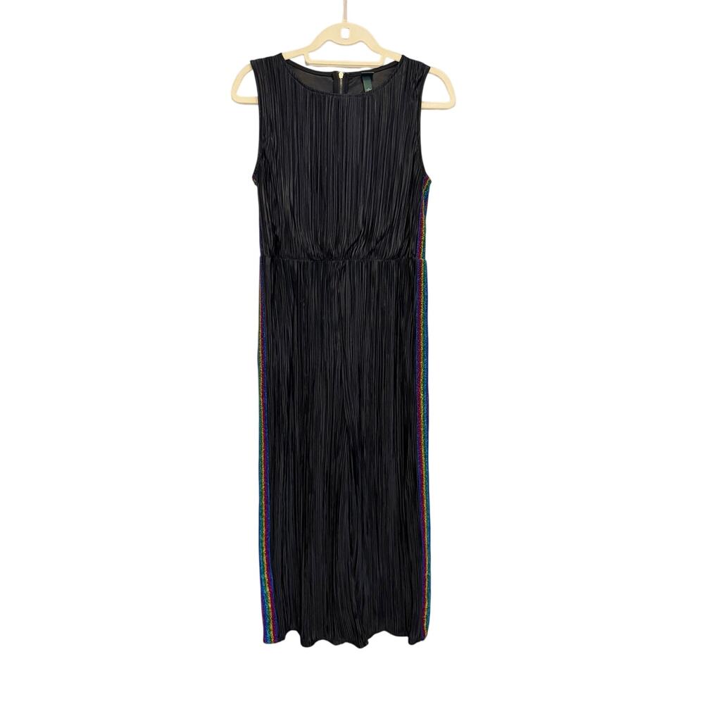 Wild Fable Rainbow Stripe Wide Leg Jumpsuit S Black Sleeveless Party Eveningwear